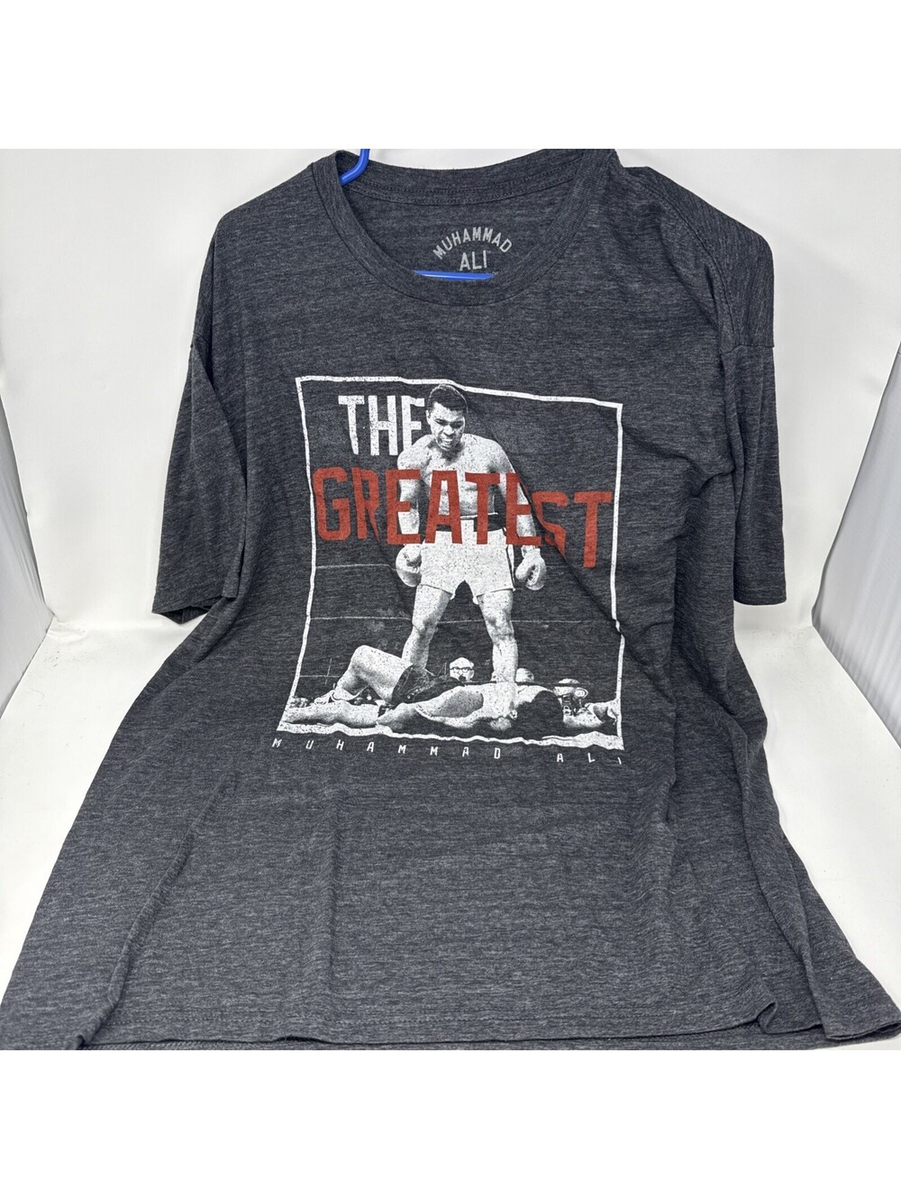 Muhammad Ali The Greatest 2XL Thin Dark Grey T Shirt
